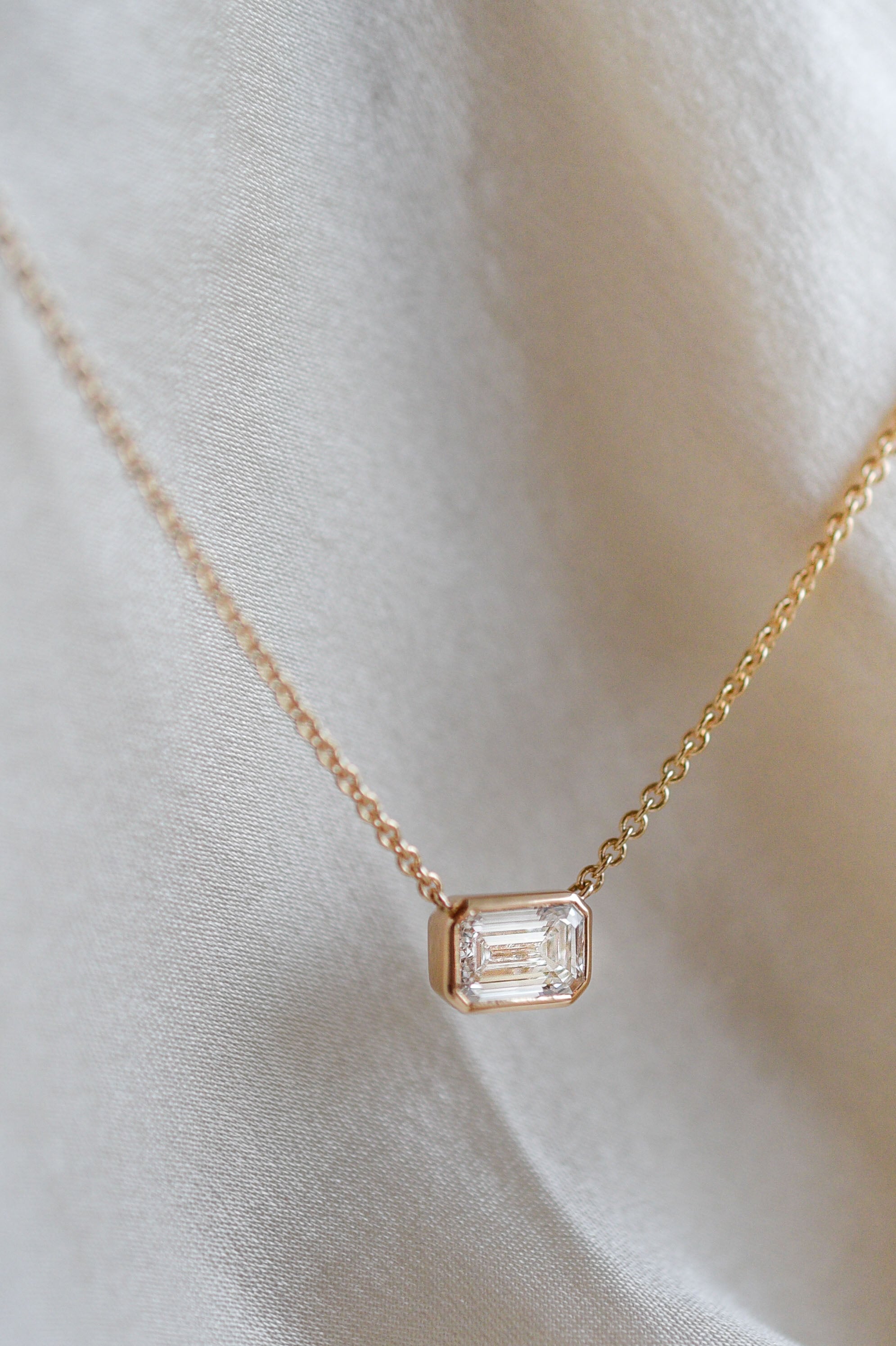 1ct Emerald-Cut Diamond Pendant
