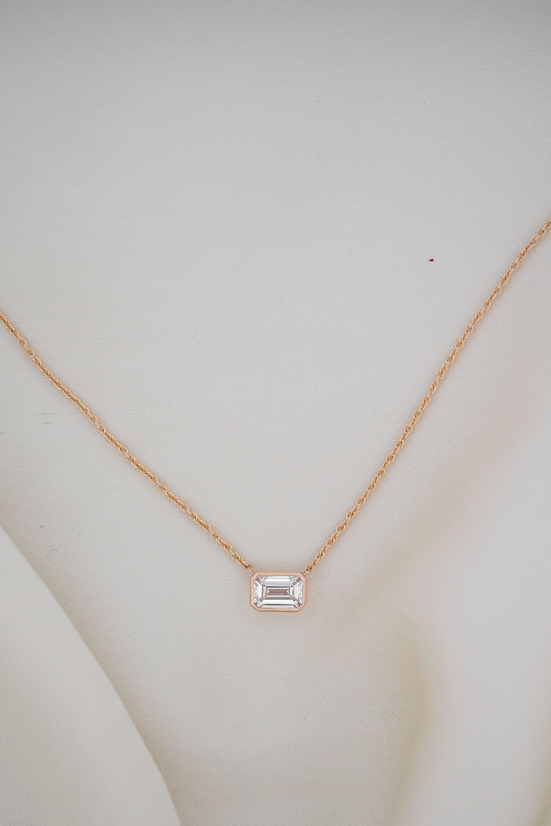 1ct Emerald-Cut Diamond Pendant