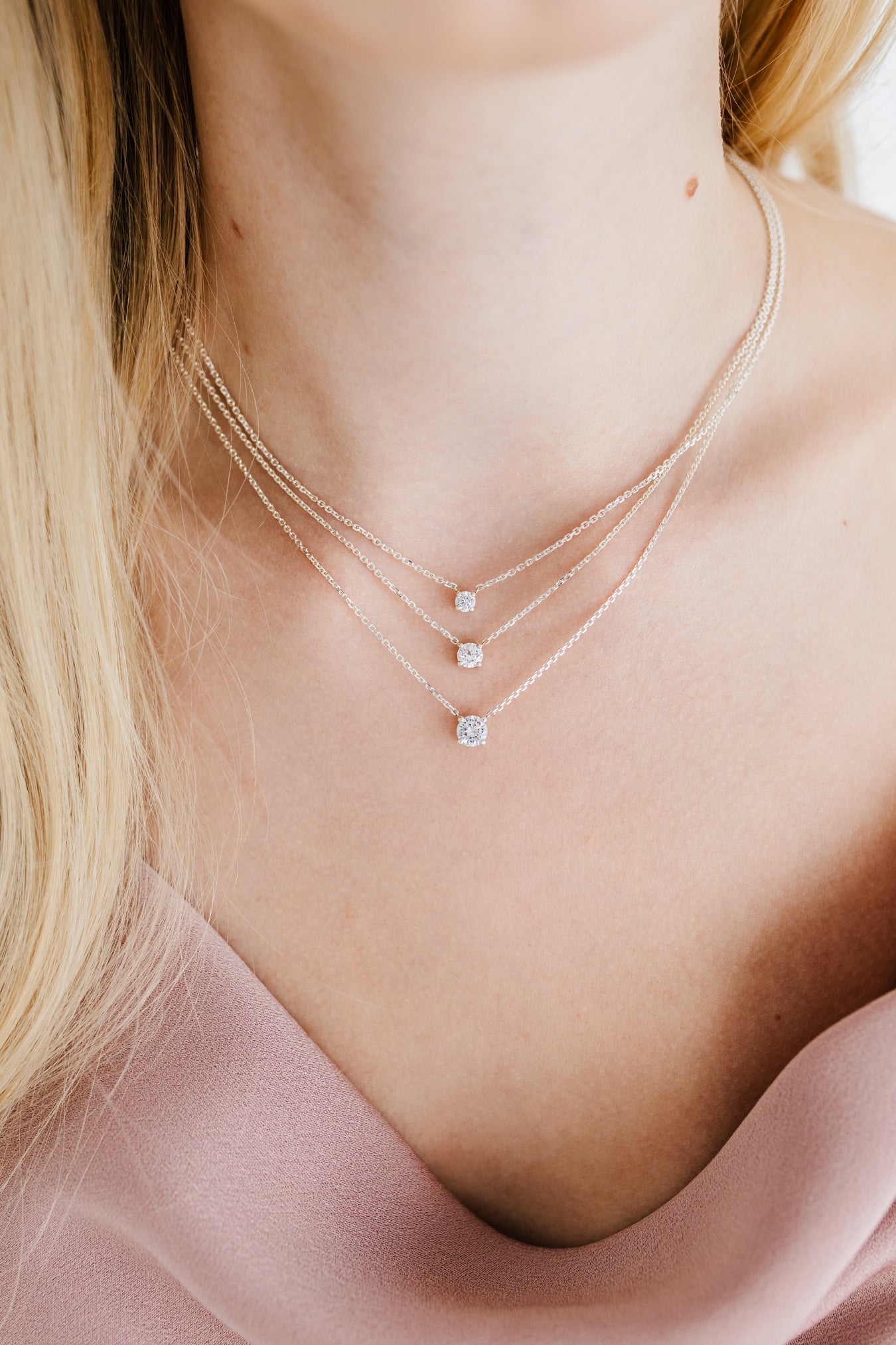 Floating Diamond Necklace