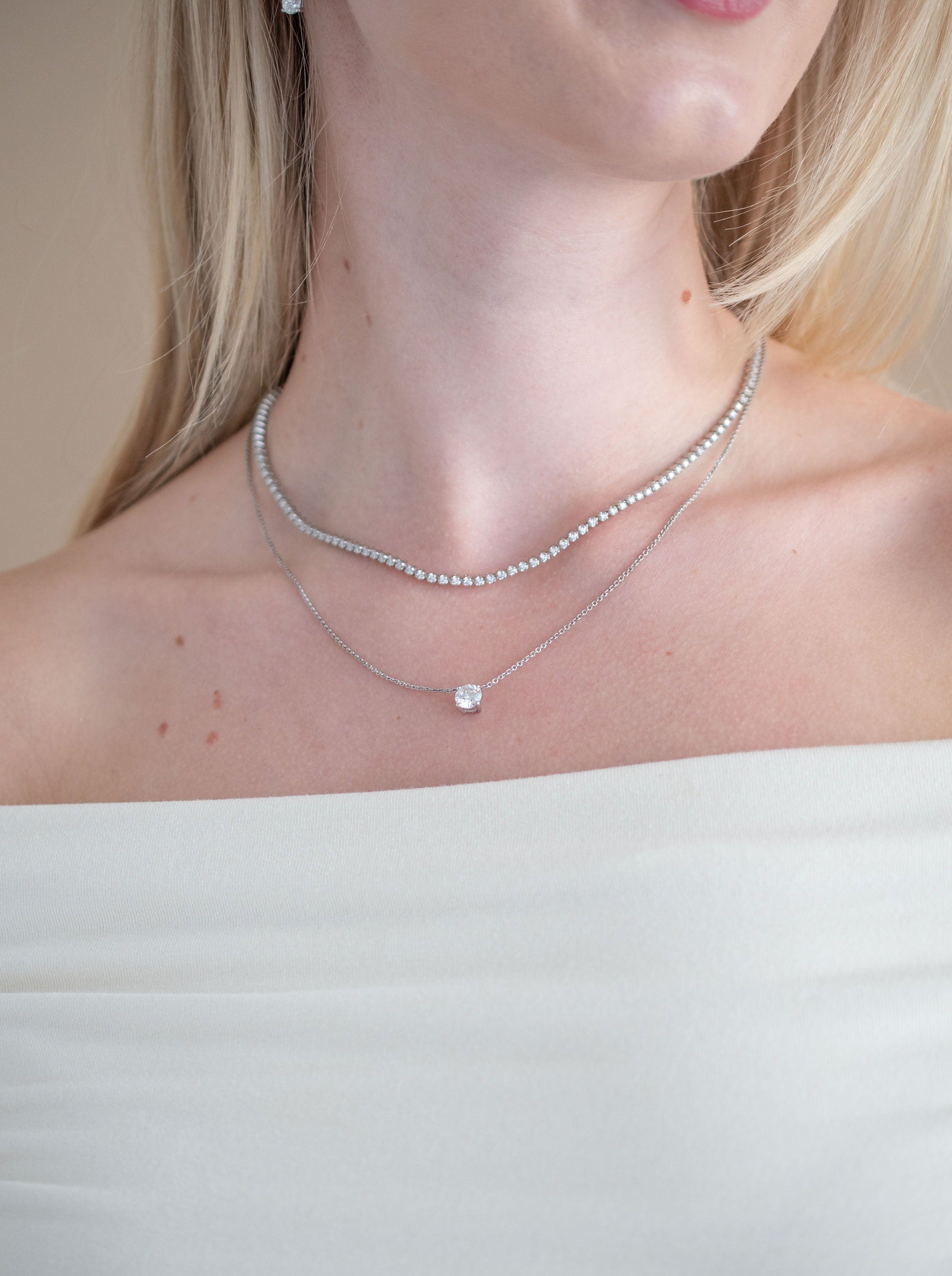 Floating Diamond Necklace