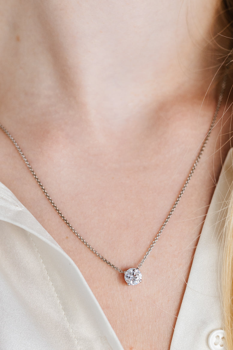 Floating Diamond Necklace