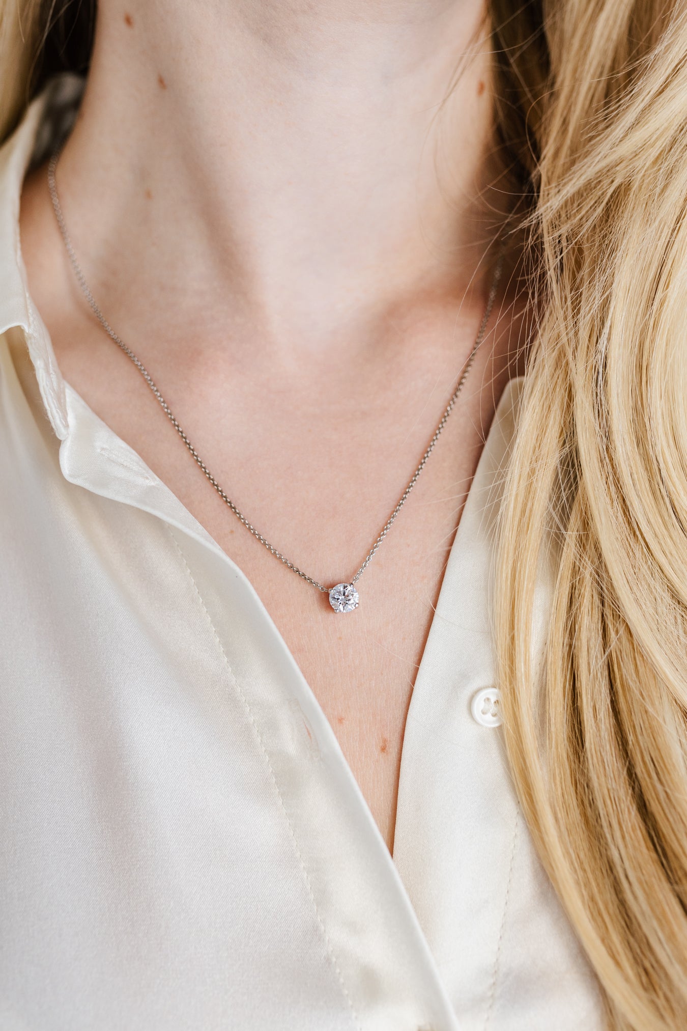 Floating Diamond Necklace