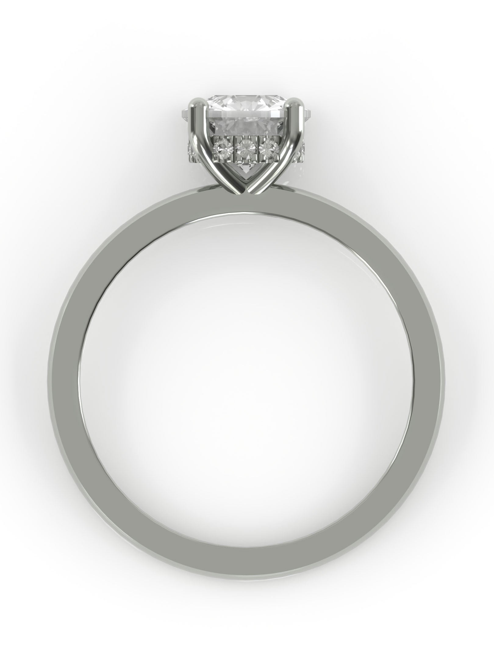 Round solitaire engagement ring - platinum