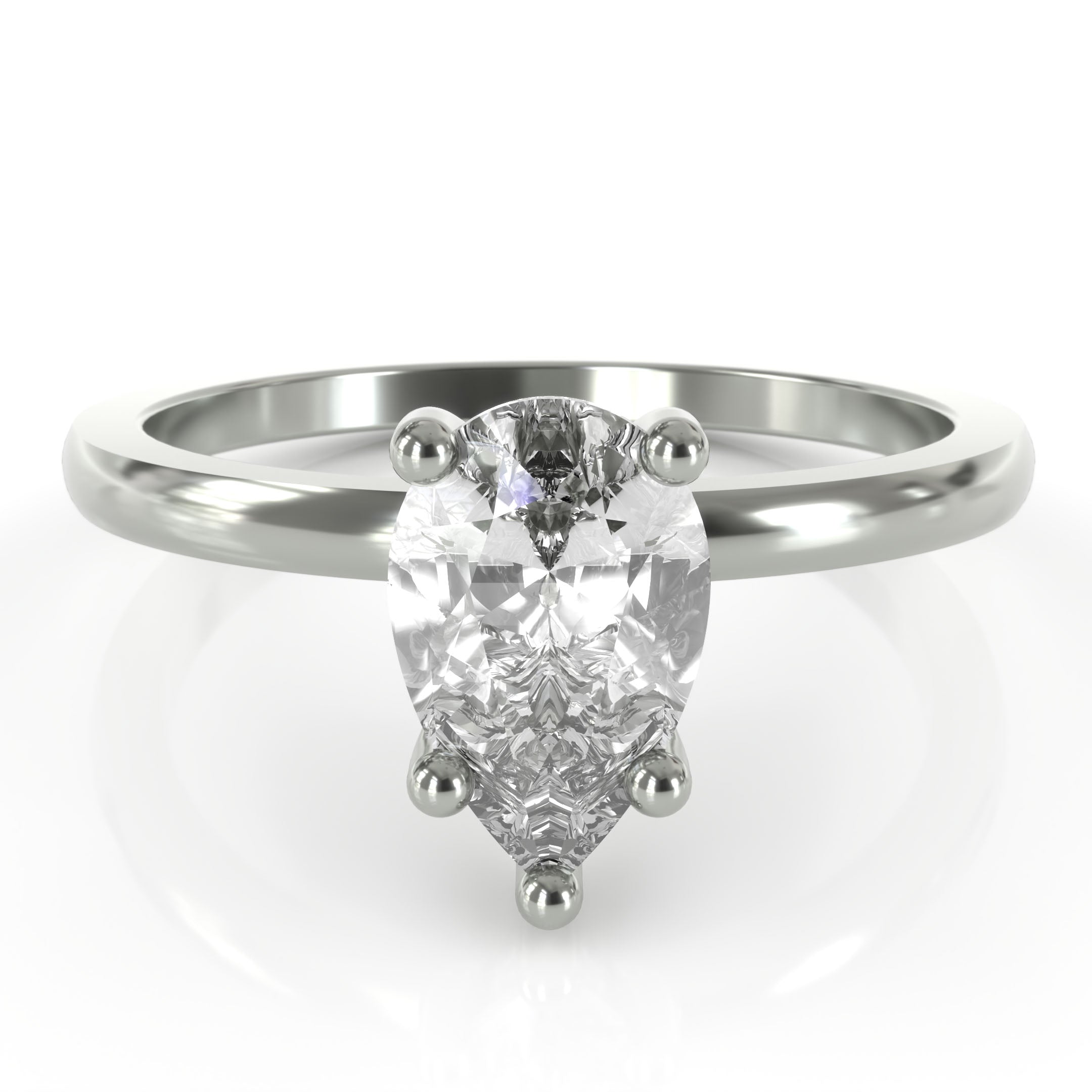 Pisara solitaire kihlasormus - platinaa